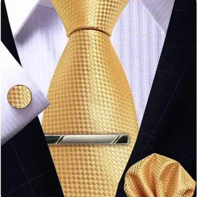 کراوات طلایی ابزیشمی